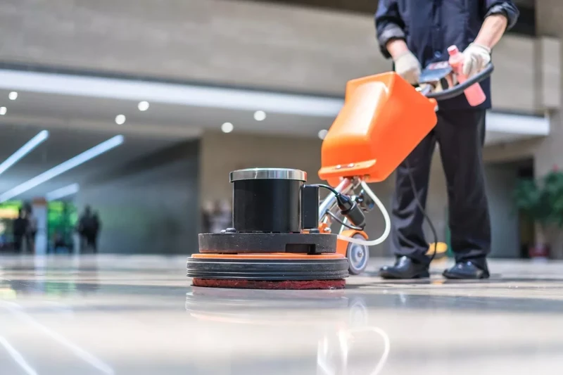 VCT Tile Floor Cleaning Services with JANECO